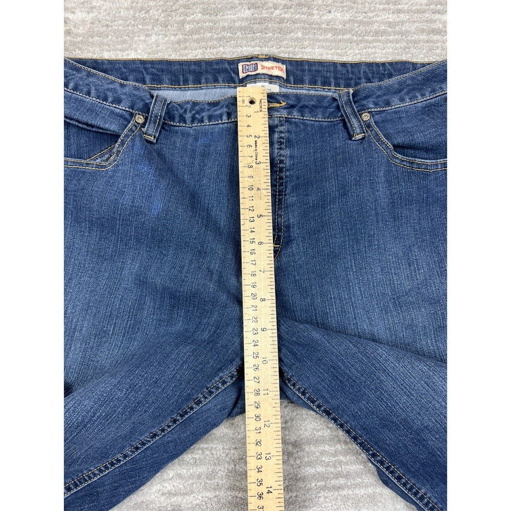 Faded‎ Glory Capris Womens 16 Dark Denim Stretch FL19B004D Rolled Cuff Mid Rise - Picture 6 of 12